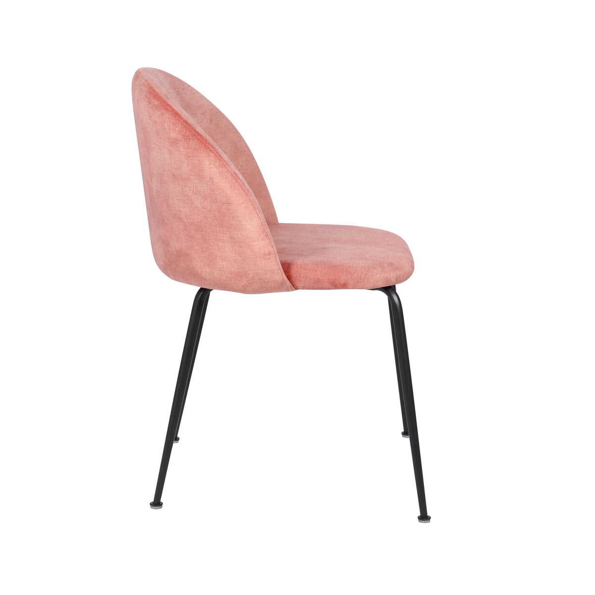 Dining Chair Calypso Velvet Light Pink Domestica – Product View on White