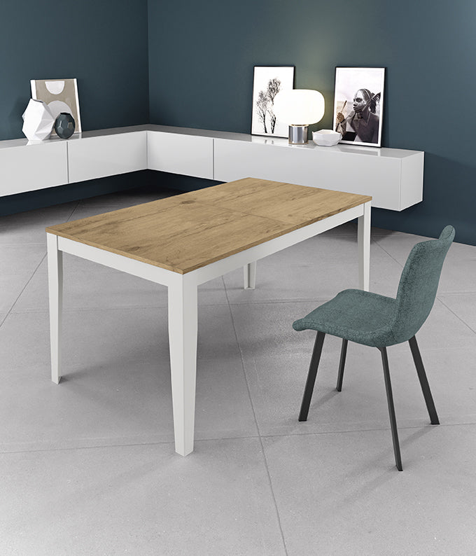 Extendable Dining Table Big 130-290 cm Oak / White Domestica – Lifestyle