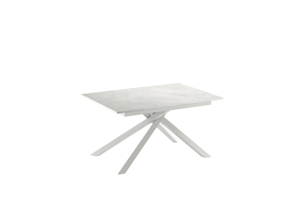 Extendable Dining Table Pulse 25 140-190 cm White Concrete / White Domestica – Product View on White