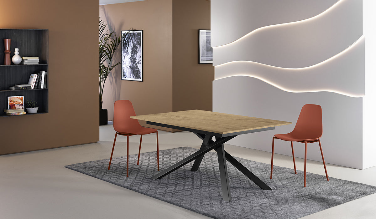 Extendable Dining Table Pulse 25 140-190 cm Natural Oak / Black Domestica – Lifestyle