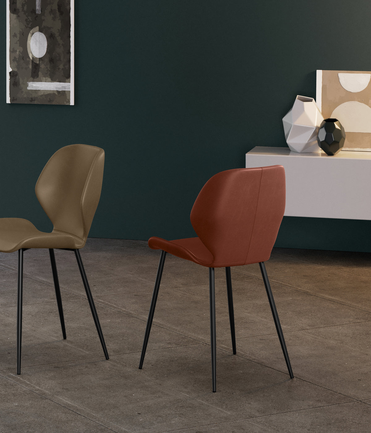 Dining Chair Diana Soft-Touch Leather Brown Domestica – Lifestyle