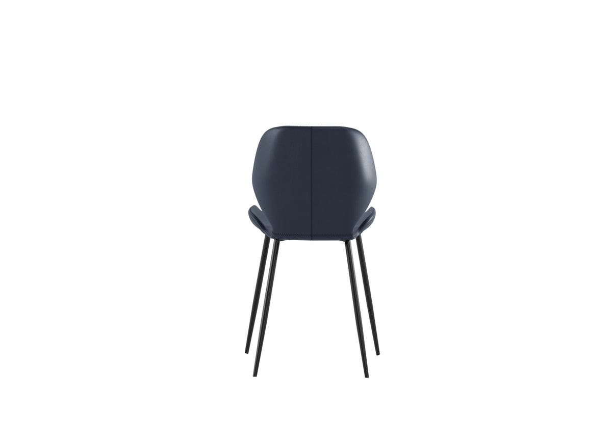 Dining Chair Diana Soft-Touch Petrol Domestica – Back View on White