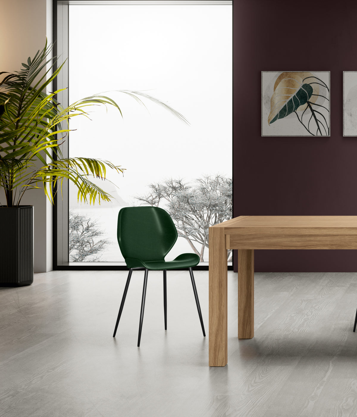 Dining Chair Diana Soft-Touch Dark Green Domestica – Lifestyle