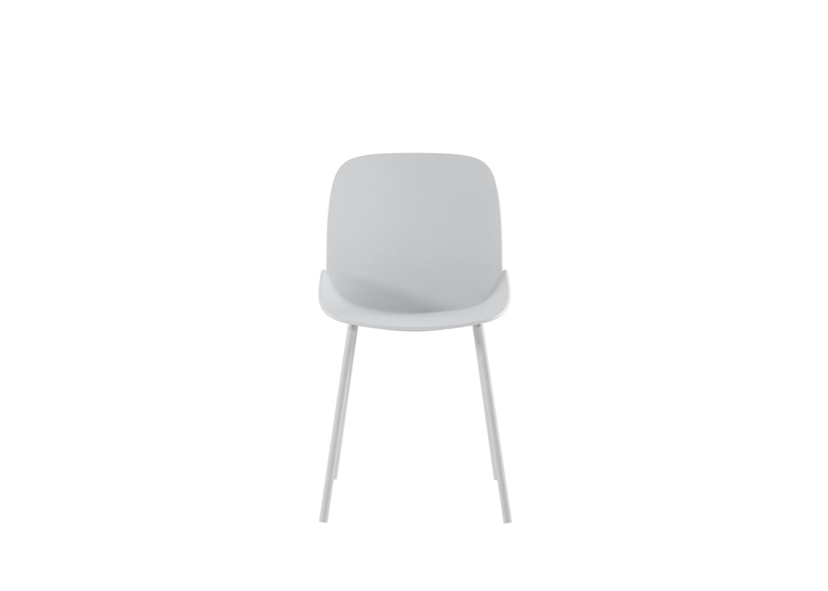 Dining Chair Eva Polypropylene White Domestica – Front View on White