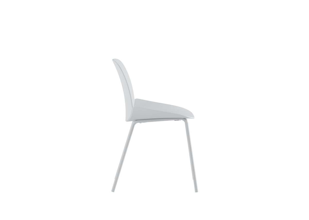 Dining Chair Eva Polypropylene White Domestica – Side View on White