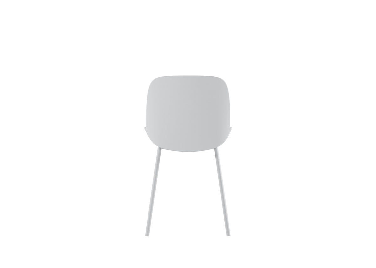 Dining Chair Eva Polypropylene White Domestica – Back View on White