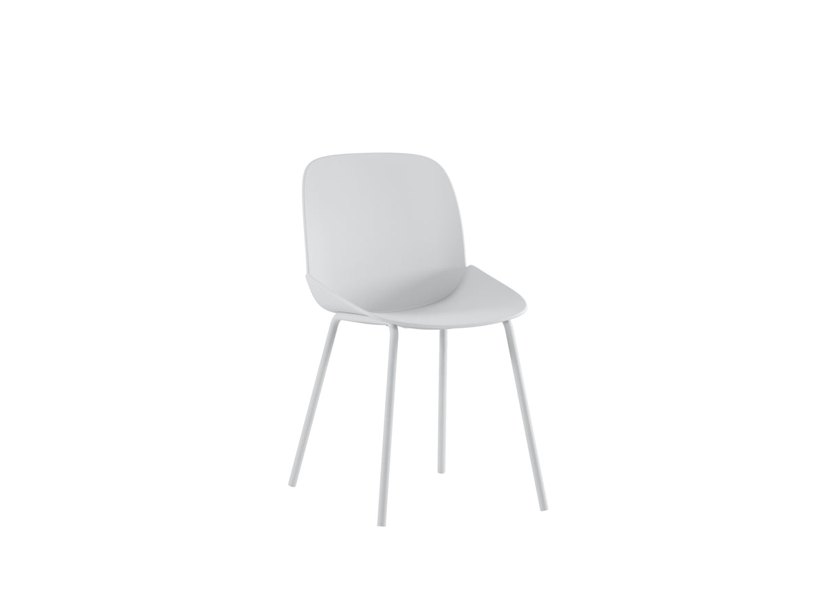 Dining Chair Eva Polypropylene White Domestica – Three Quarter View on White