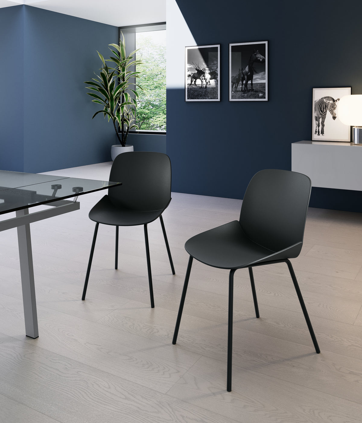 Dining Chair Eva Polypropylene Black Domestica – Lifestyle