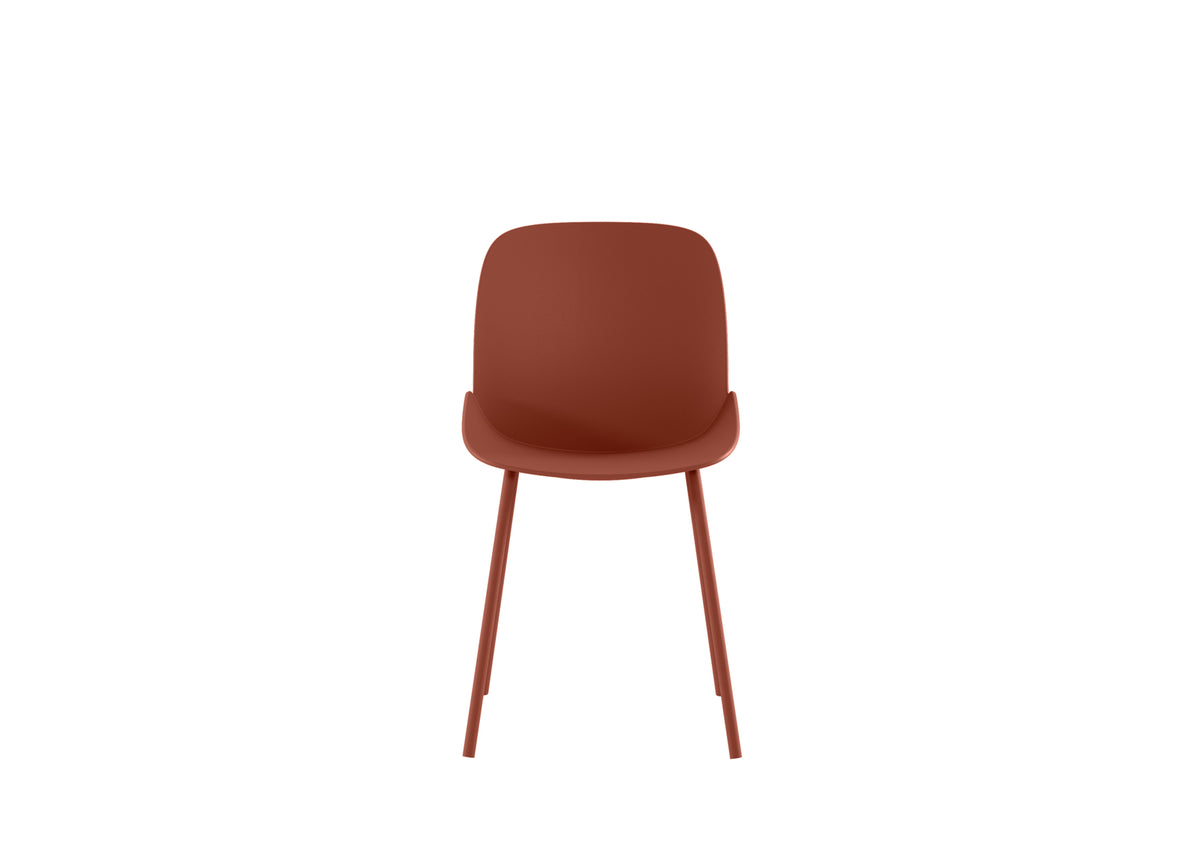 Dining Chair Eva Polypropylene Rust Domestica – Front View on White