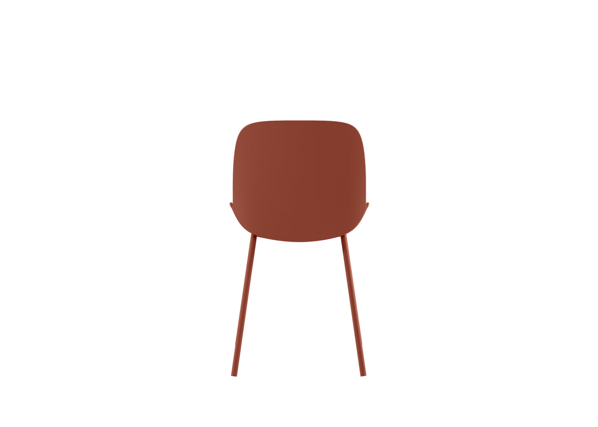 Dining Chair Eva Polypropylene Rust Domestica – Back View on White