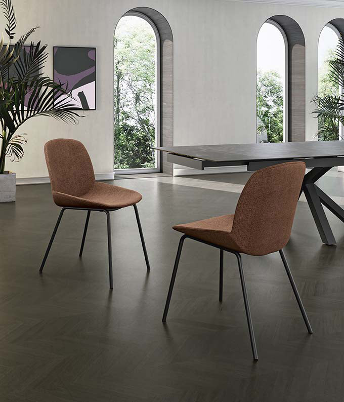 Dining Chair Eva Upholstered Rust Domestica – Lifestyle