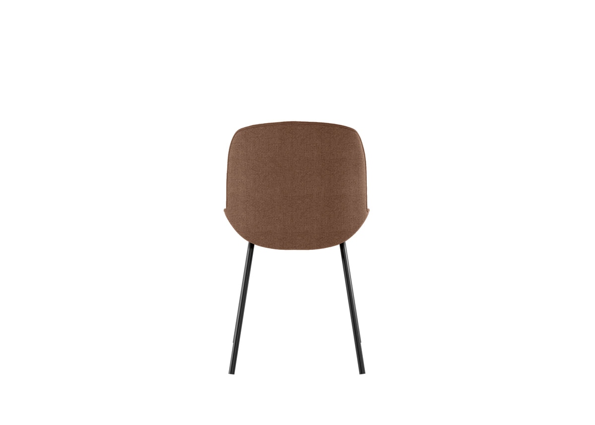 Dining Chair Eva Upholstered Rust Domestica – Back View on White