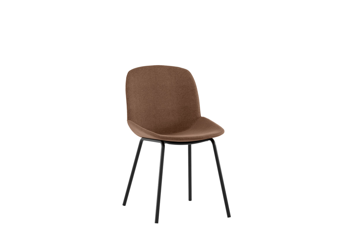 Dining Chair Eva Upholstered Rust Domestica – Three Quarter View on White