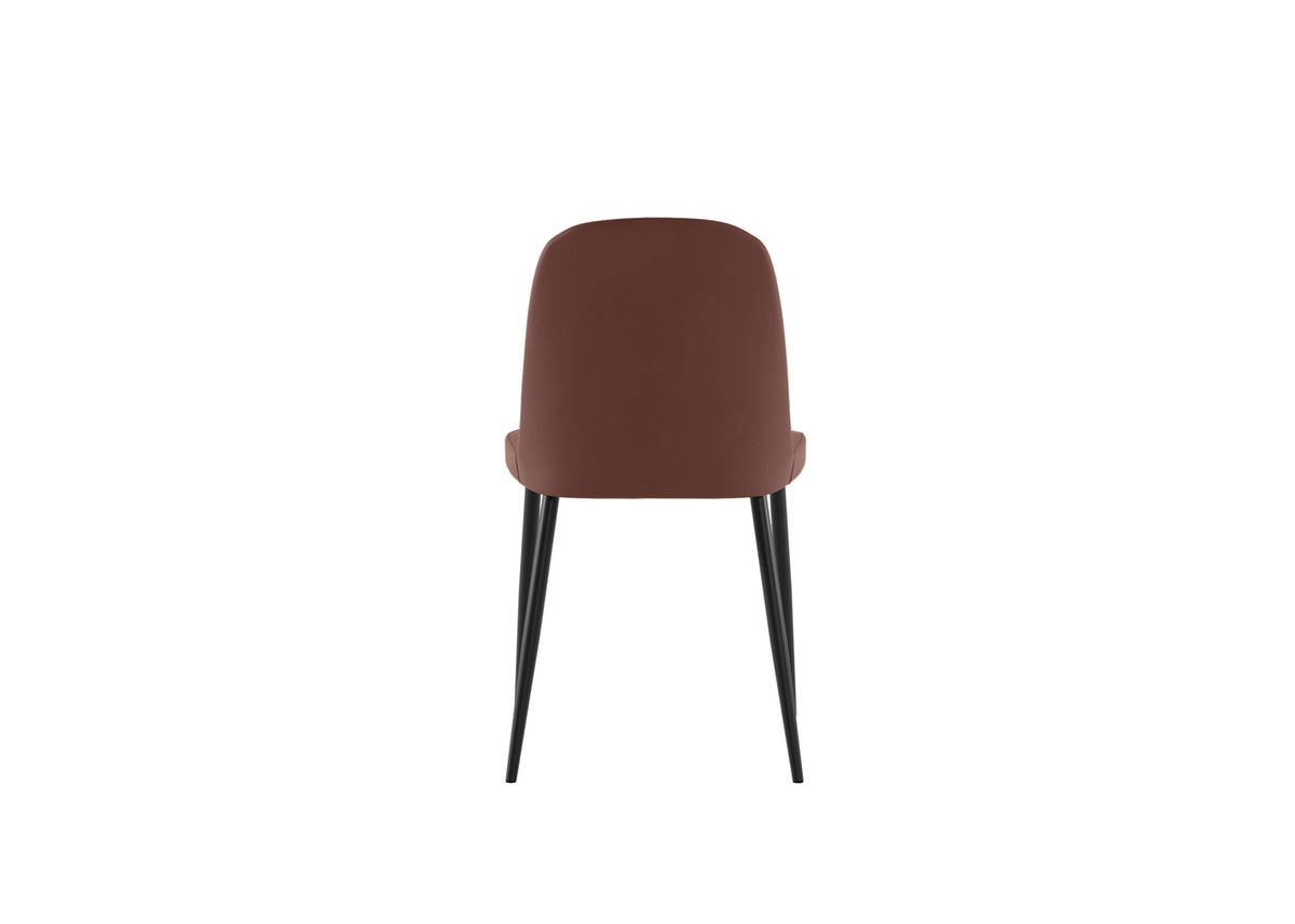 Dining Chair Tamara Soft-Touch Burgundy Domestica – Back View on White