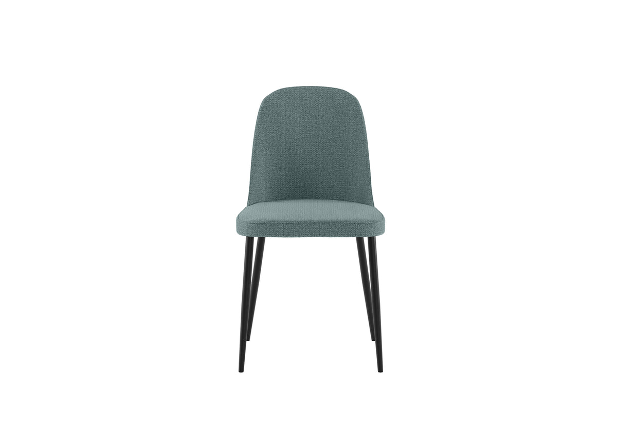 Dining Chair Tamara Fabric Aquamarine Domestica – Front View on White