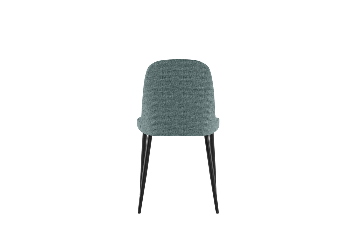 Dining Chair Tamara Fabric Aquamarine Domestica – Back View on White