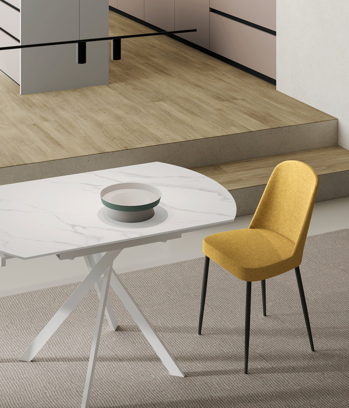 Dining Chair Tamara Fabric Yellow Domestica – Lifestyle