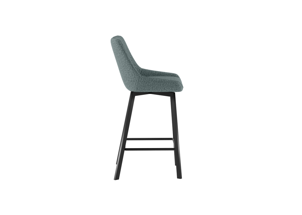 Kitchen Stool Fox Aquamarine Domestica – Side View on White
