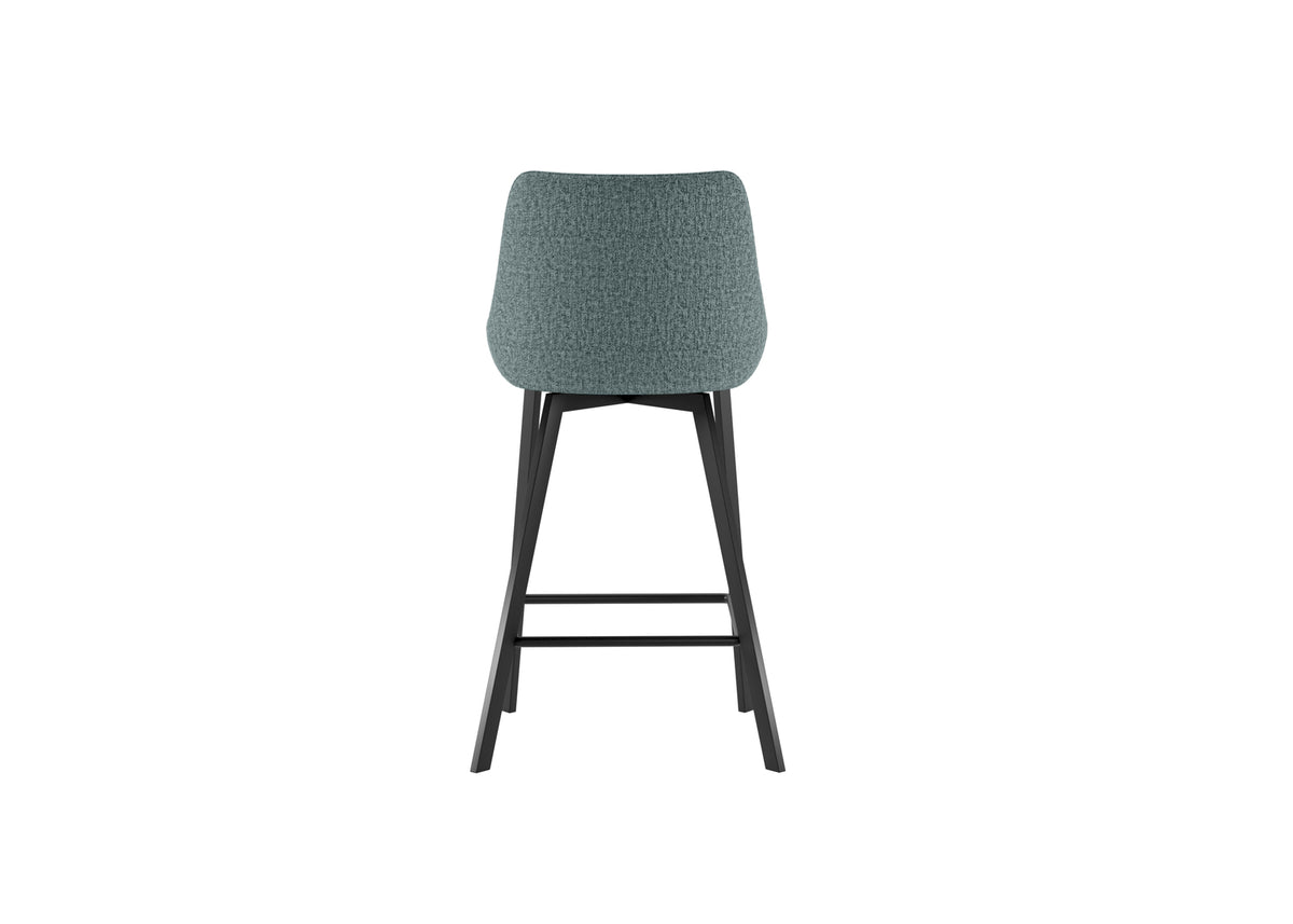 Kitchen Stool Fox Aquamarine Domestica – Back View on White