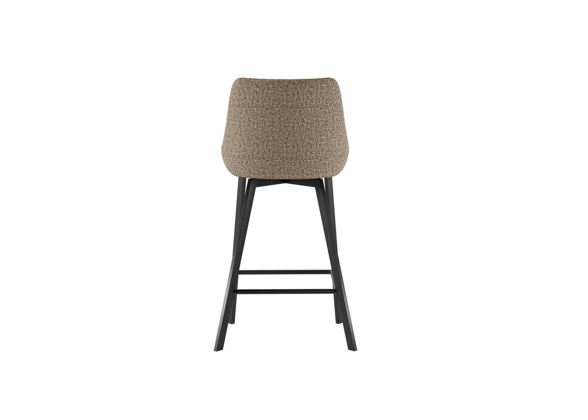 Kitchen Stool Fox Beige Domestica – Back View on White
