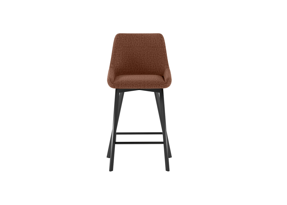 Kitchen Stool Fox Rust Domestica – Front View on White