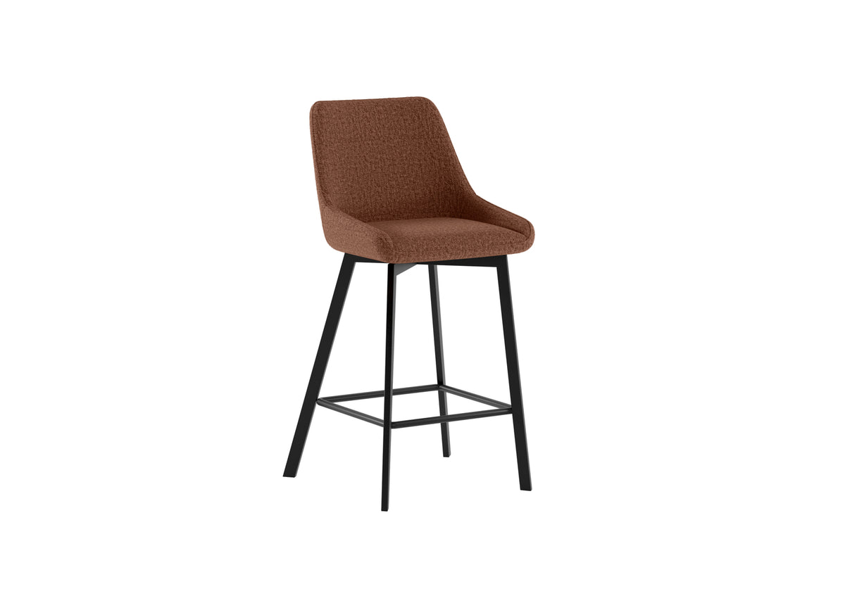 Kitchen Stool Fox Rust Domestica – Three Quarter View on White