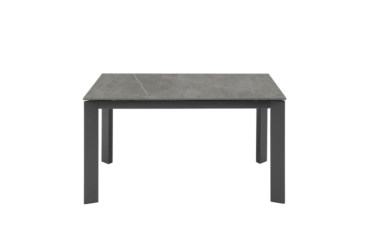 Extendable Dining Table David 140-190 cm Grey Marble Domestica – Product View on White