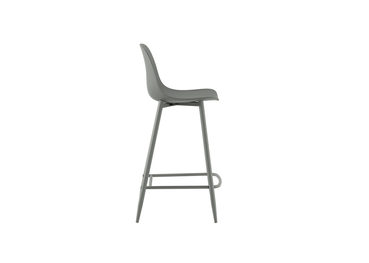 Counter Stool Frida Light Grey Domestica – Back View on White