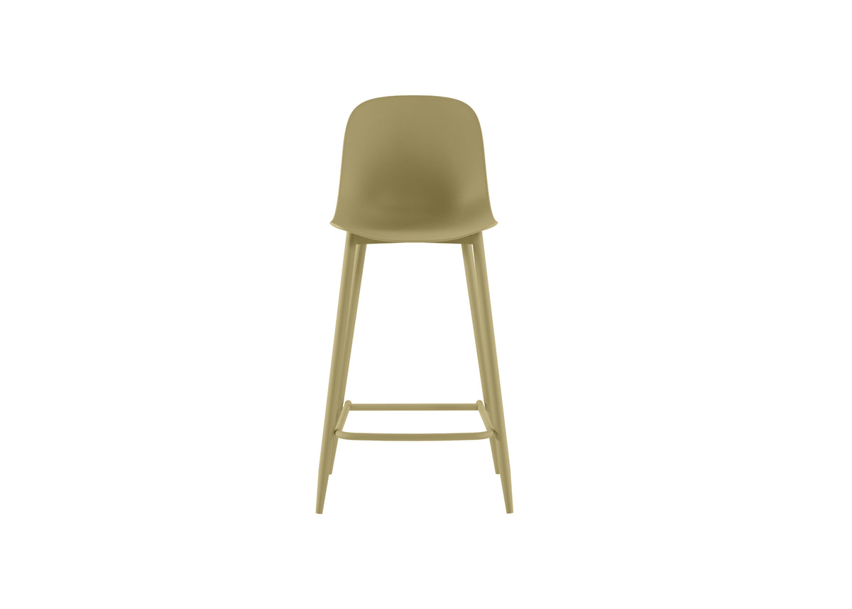 Counter Stool Frida Yellow Domestica – Front View on White