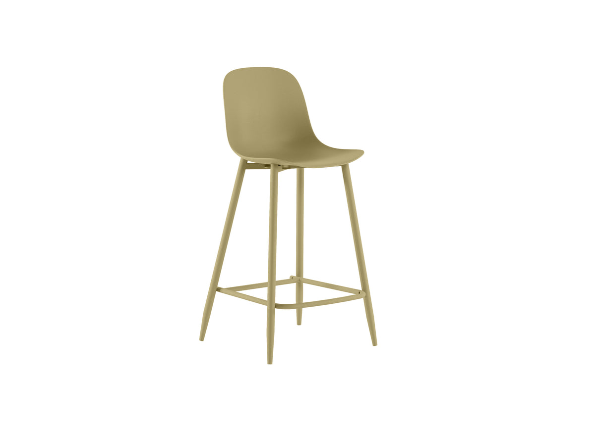 Counter Stool Frida Yellow Domestica – Three Quarter View on White