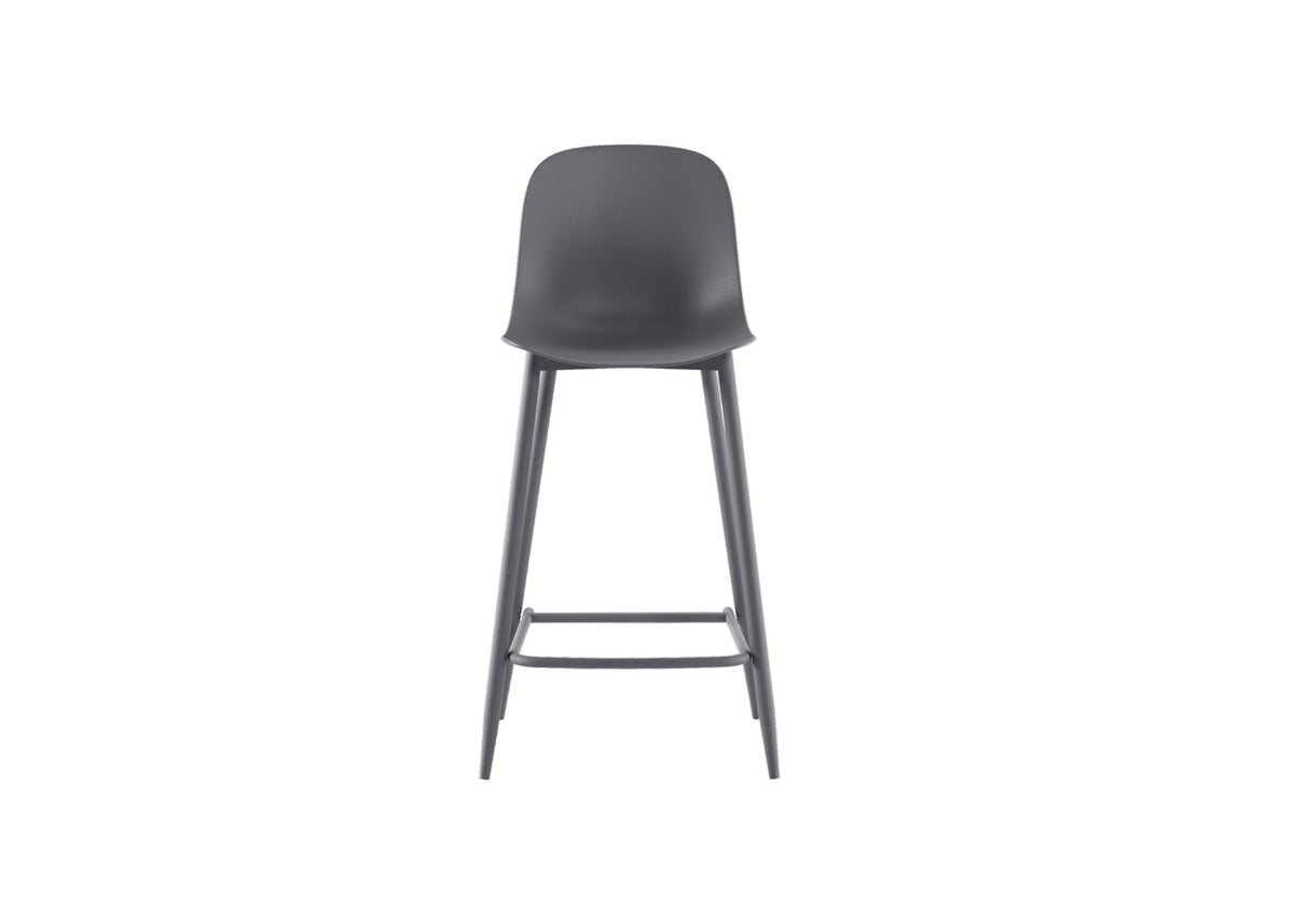 Counter Stool Frida Dark Grey Domestica – Front View on White
