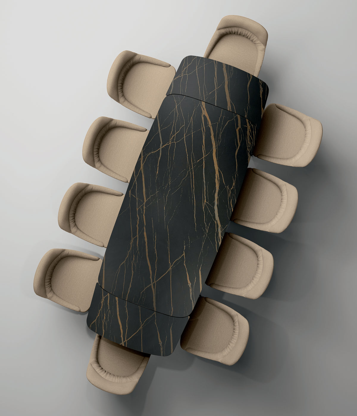 Extendable Dining Table Thanos X 200-280 cm Black Portoro / Black Domestica – Dimensions Drawing