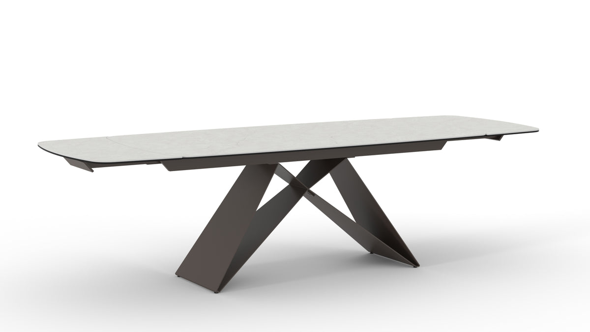 Extendable Dining Table Thanos X 200-280 cm Ivory Stone / Bronze Domestica – Dimensions Drawing