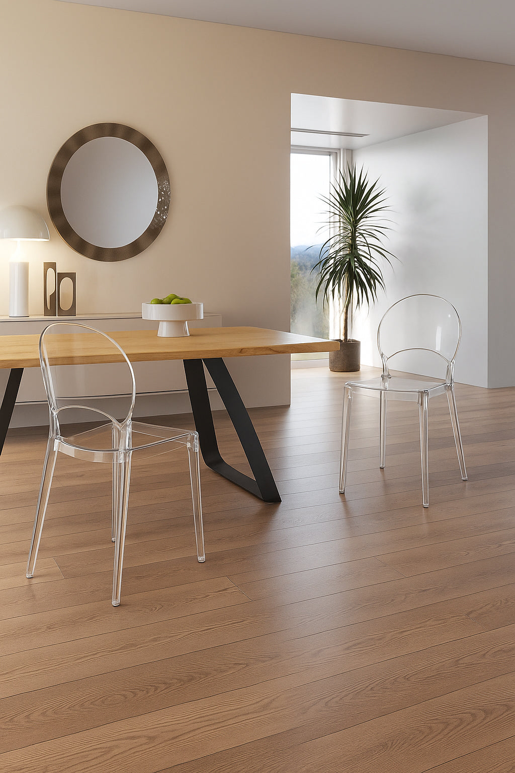 Dining Chair Pearl Polycarbonate Transparent Domestica – Lifestyle
