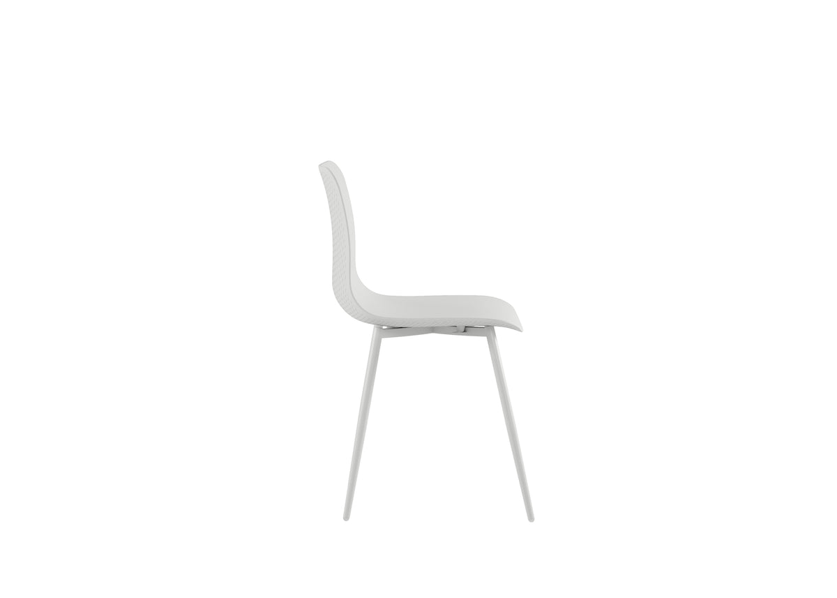 Dining Chair Cover Polypropylene White Domestica – Side View on White