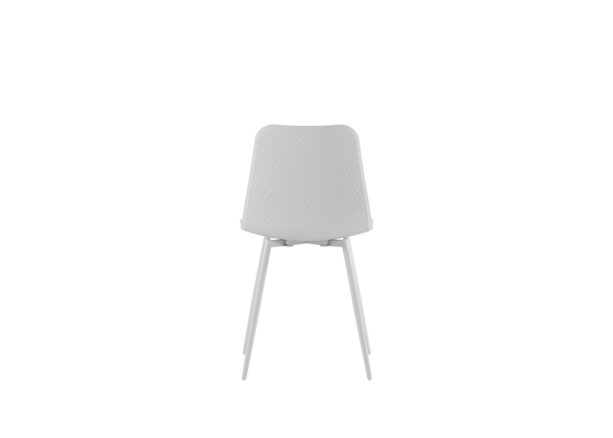 Dining Chair Cover Polypropylene White Domestica – Back View on White