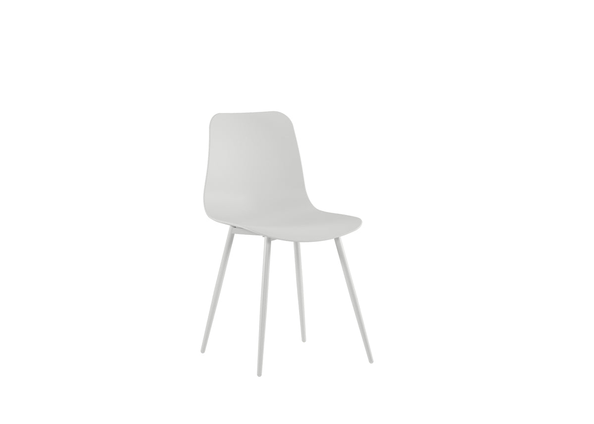 Dining Chair Cover Polypropylene White Domestica – Three Quarter View on White