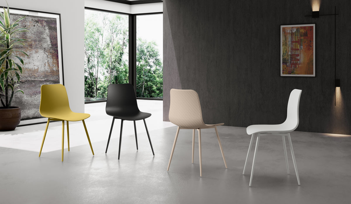 Dining Chair Cover Polypropylene Mustard Domestica – Lifestyle