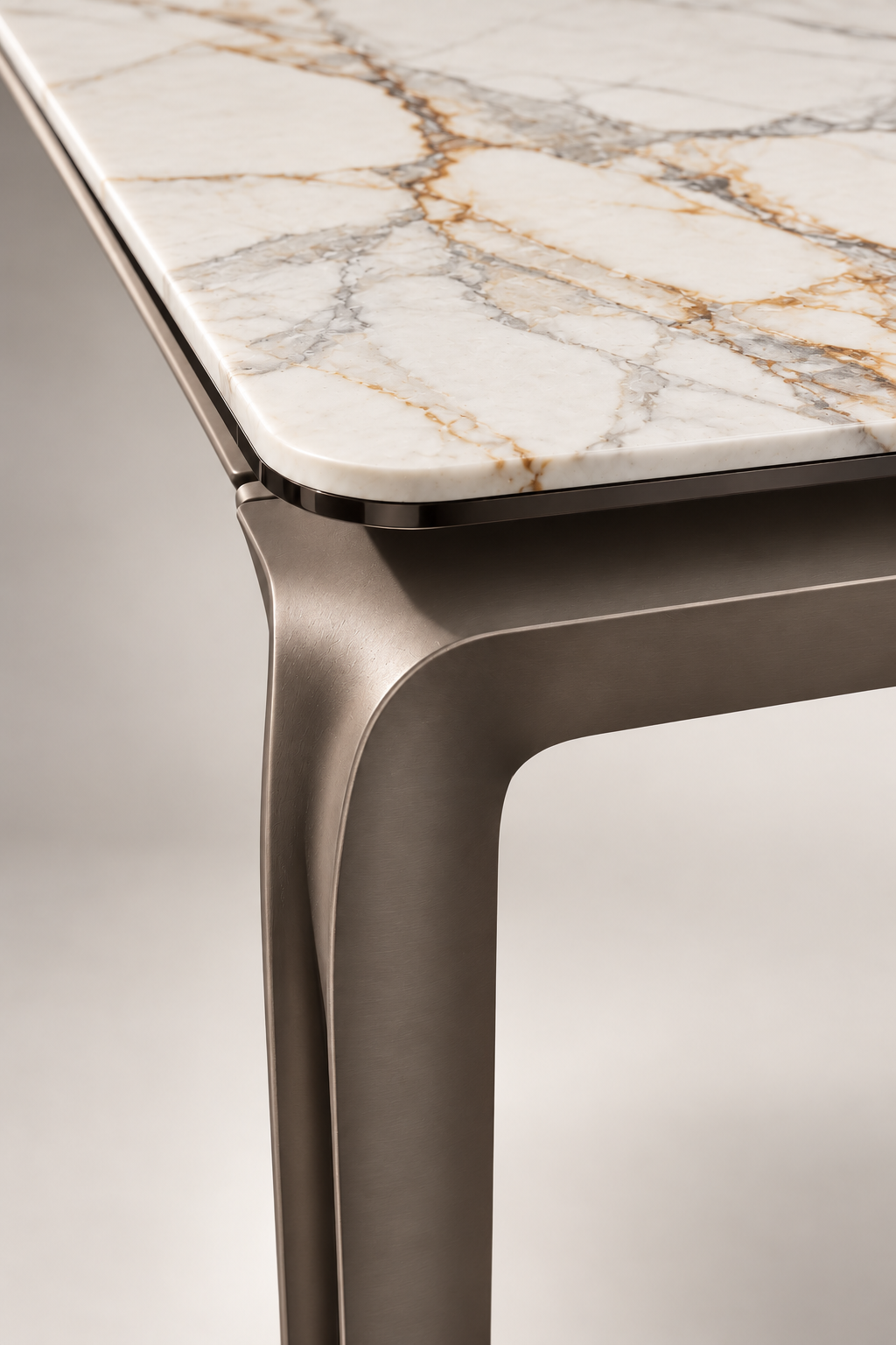 Extendable Dining Table Rail 140-200 cm Calacatta Gold / Bronze Domestica – Dimensions Drawing