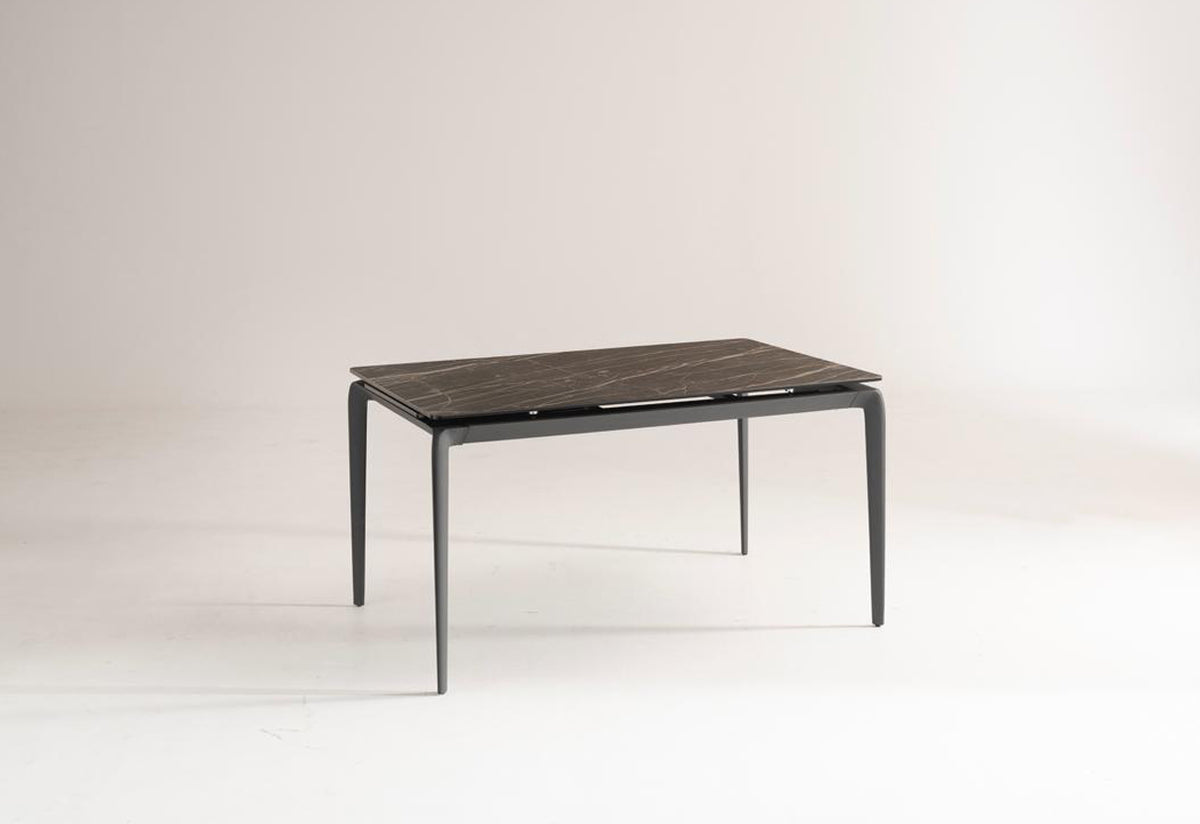 Extendable Dining Table Rail 140-200 cm Black Portoro / Anthracite Domestica – Dimensions Drawing