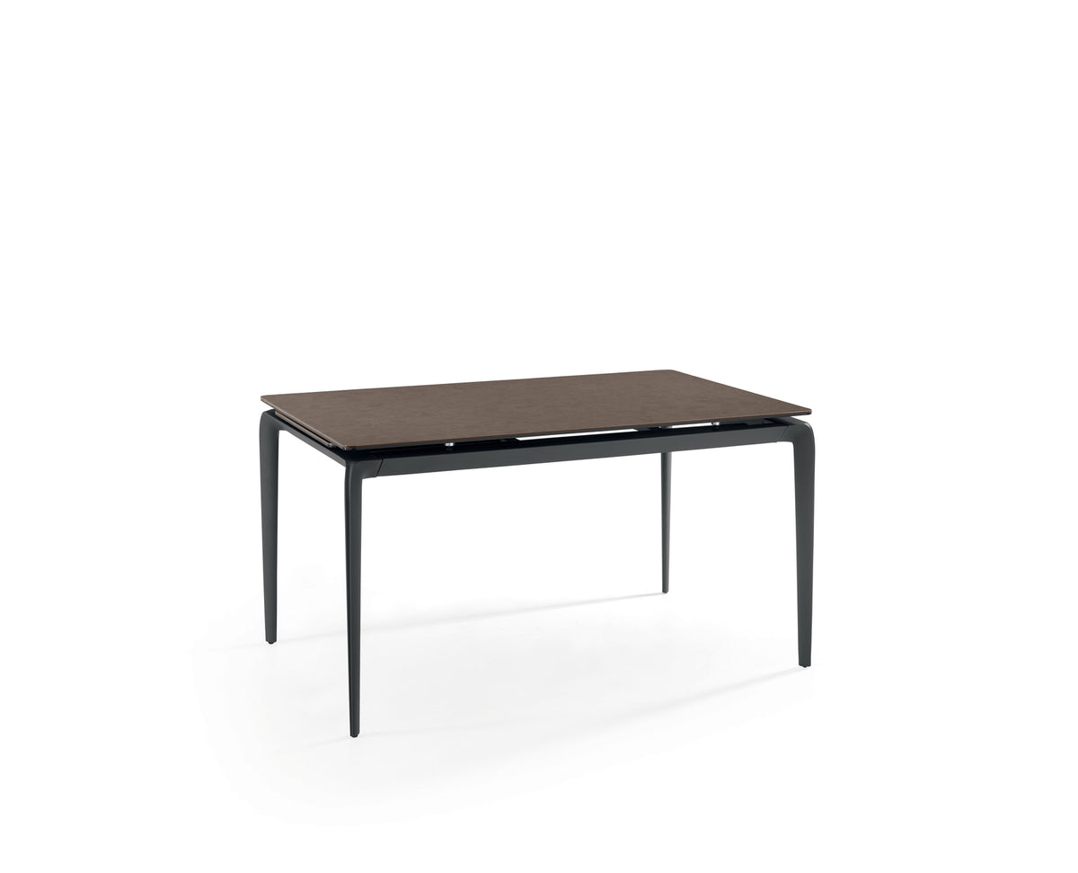 Extendable Dining Table Rail 140-200 cm Rust / Anthracite Domestica – Product View on White