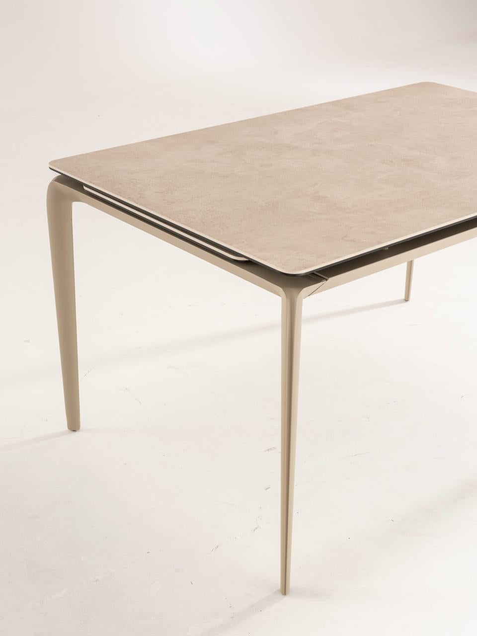 Extendable Dining Table Rail 140-200 cm Sand / Sand Domestica – Dimensions Drawing