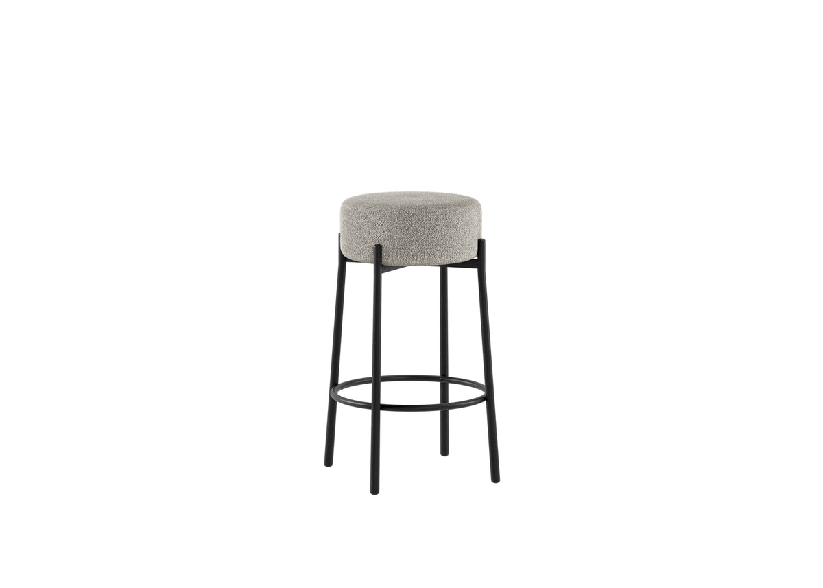 Counter Stool Syd Light Grey Domestica – Side View on White