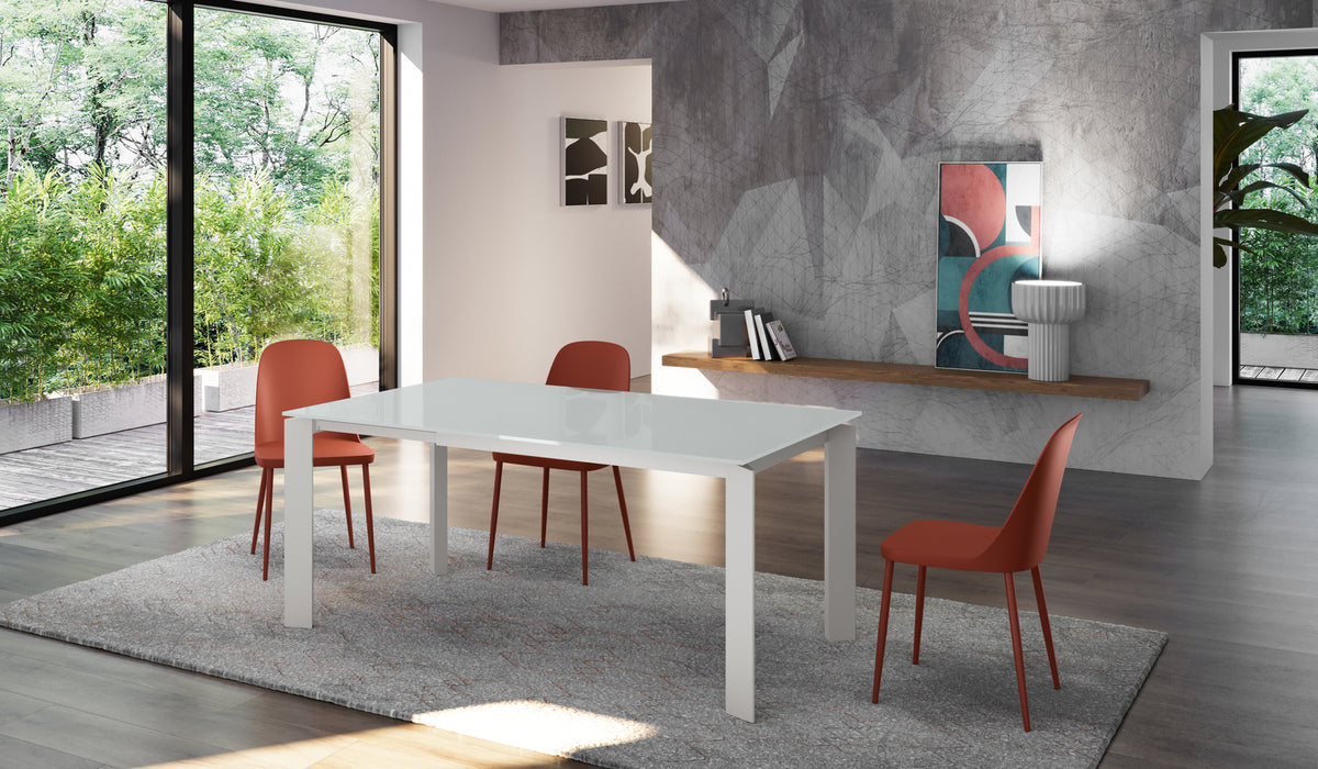 Extendable Dining Table Frame 120-170 cm Glass Extra White Domestica – Lifestyle