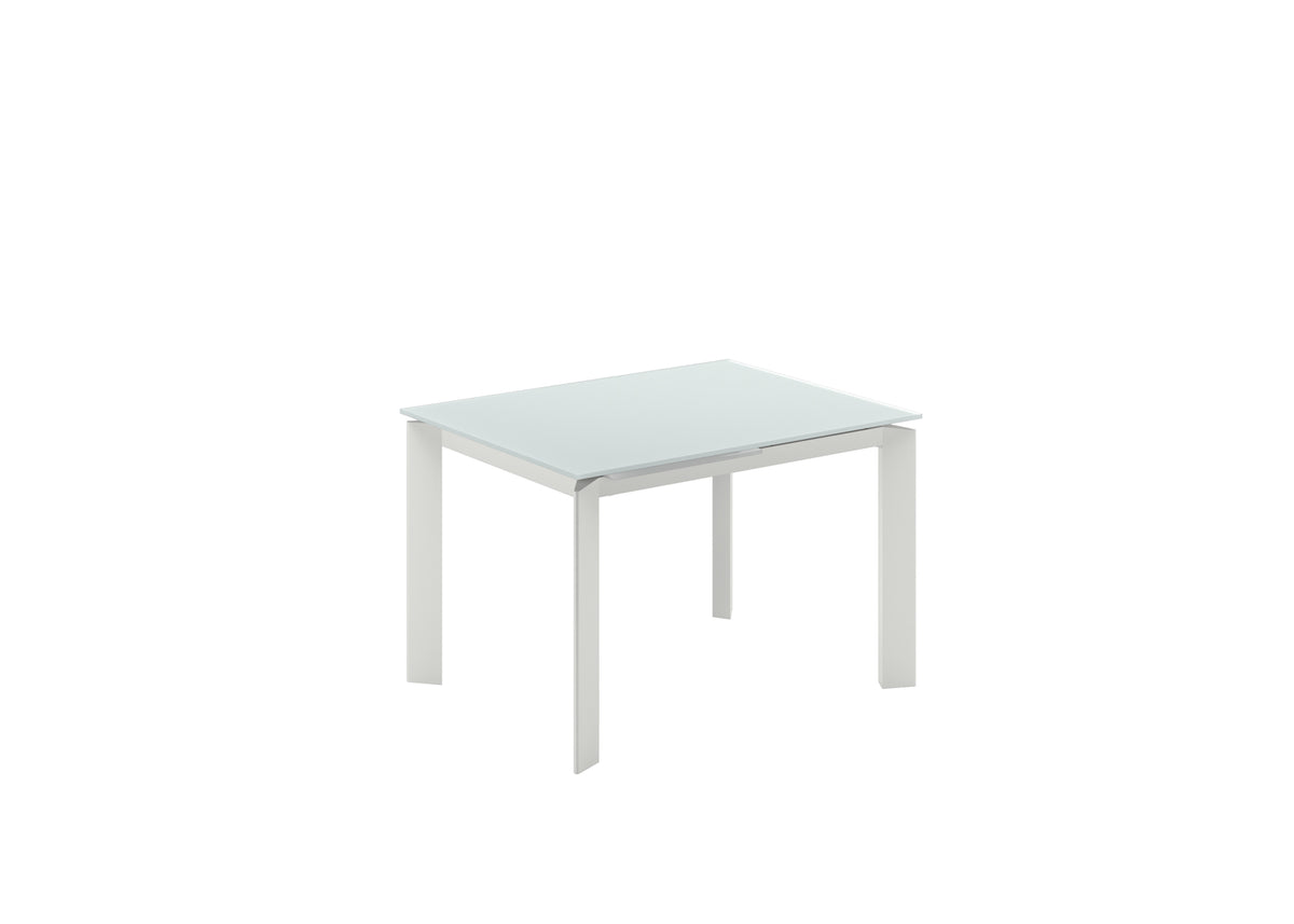 Extendable Dining Table Frame 120-170 cm Glass Extra White Domestica – Product View on White