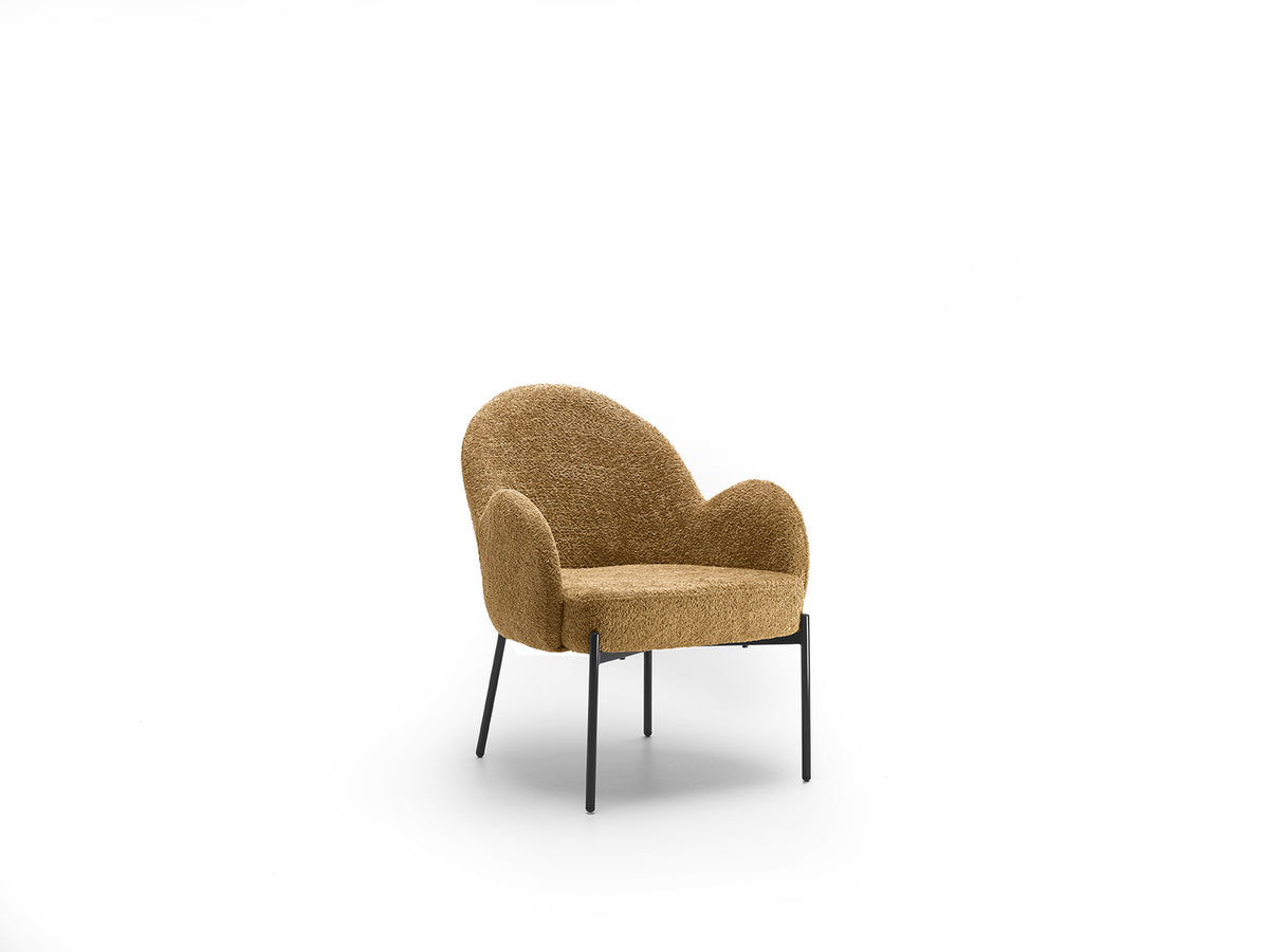 Armchair Malibu Bouclé Honey Domestica – Dimensions Drawing