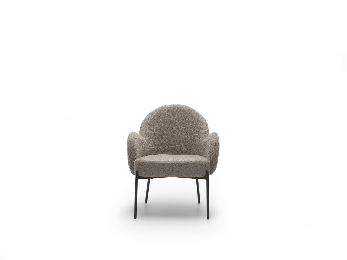 Armchair Malibu Bouclé Taupe Domestica – Dimensions Drawing