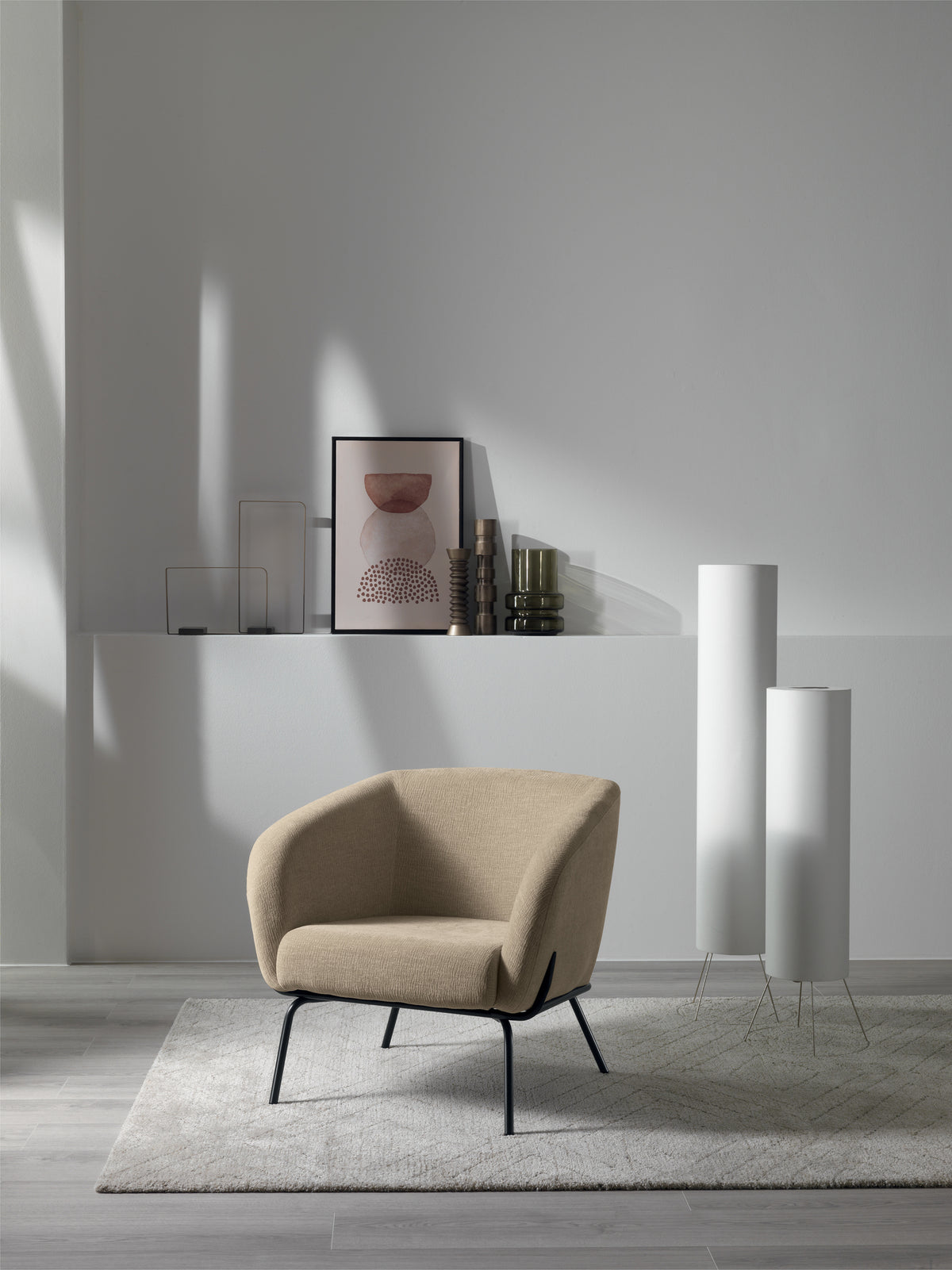 Armchair Sherry Velvet Beige Domestica – Lifestyle