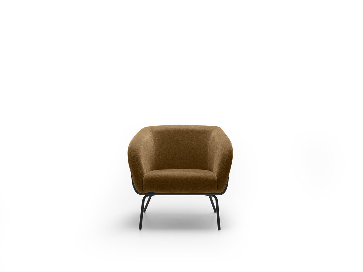 Armchair Sherry Velvet Brown Domestica – Dimensions Drawing