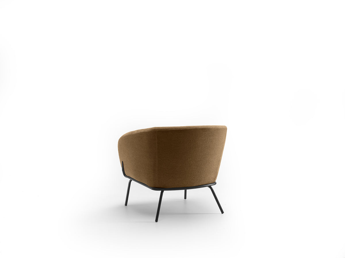 Armchair Sherry Velvet Brown Domestica – Product View on White